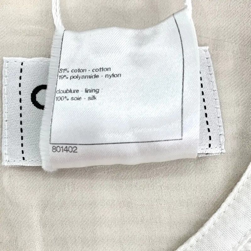 Chanel Chanel White Cotton Sleeveless Dress for Women 0089 Size XS / US 0-2 / IT 36-38 - 7 Thumbnail