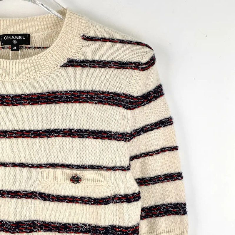 Chanel Chanel Colorblock Cashmere Pullover Sweater 0089 Size XS / US 0-2 / IT 36-38 - 3 Thumbnail