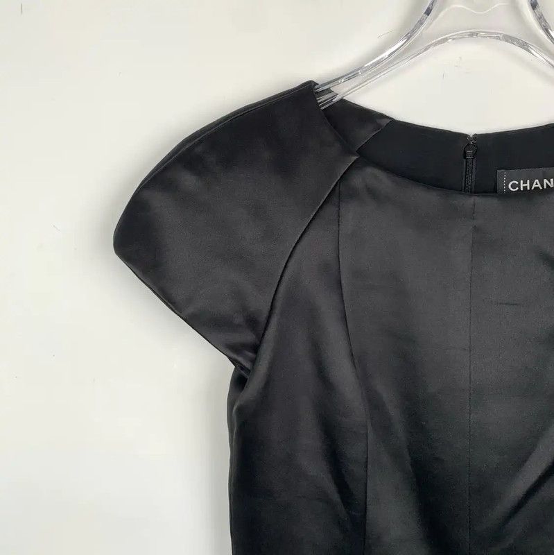 Chanel Chanel Black Silk Dress in XS Size 0089 Size XS / US 0-2 / IT 36-38 - 3 Thumbnail