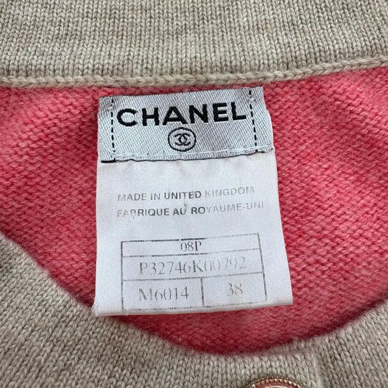 Chanel Chanel Pink Cashmere Long Sleeve Cardigan 0089 Size M / US 6-8 / IT 42-44 - 6 Thumbnail