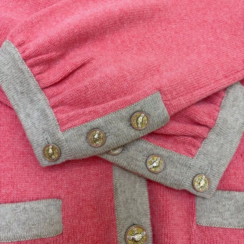 Chanel Chanel Pink Cashmere Long Sleeve Cardigan 0089 Size M / US 6-8 / IT 42-44 - 5 Thumbnail