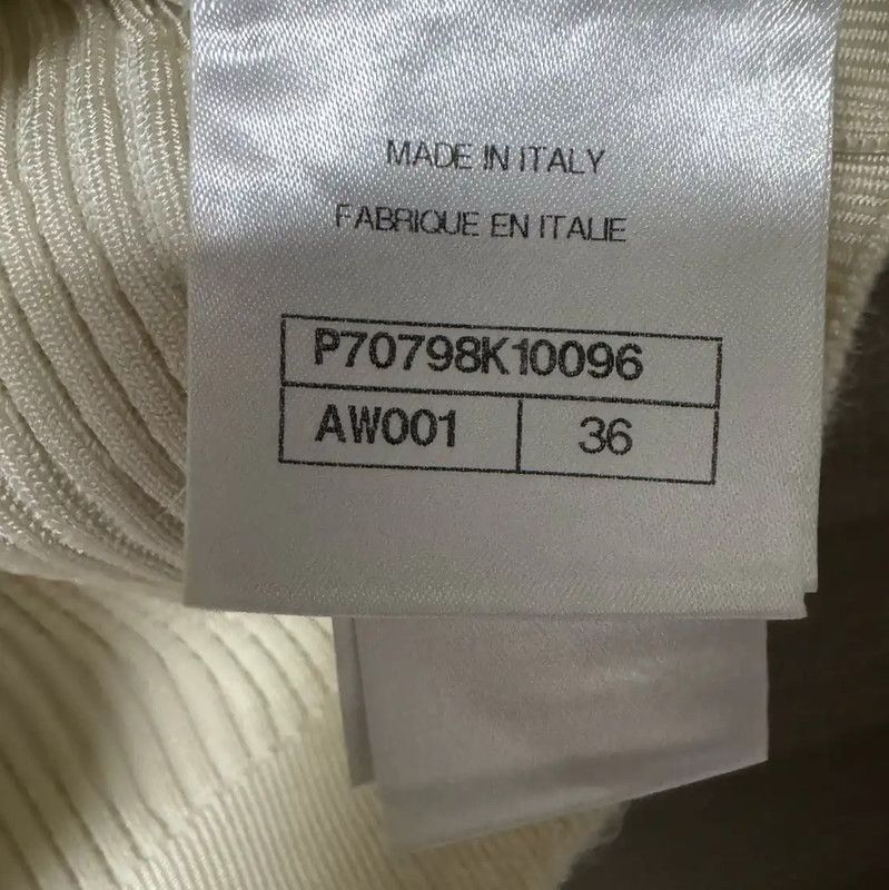 Chanel Chanel White Silk Women's T-Shirt 0089 Size S / US 4 / IT 40 - 5 Thumbnail