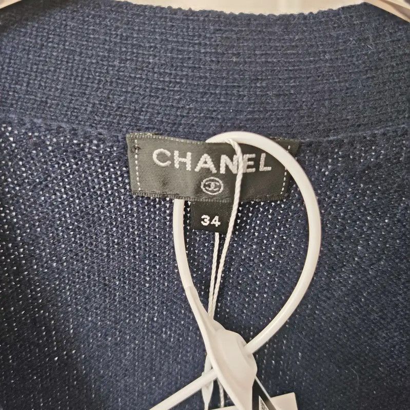 Chanel Chanel Navy Cashmere Women's Cardigan 0089 Size XS / US 0-2 / IT 36-38 - 6 Thumbnail