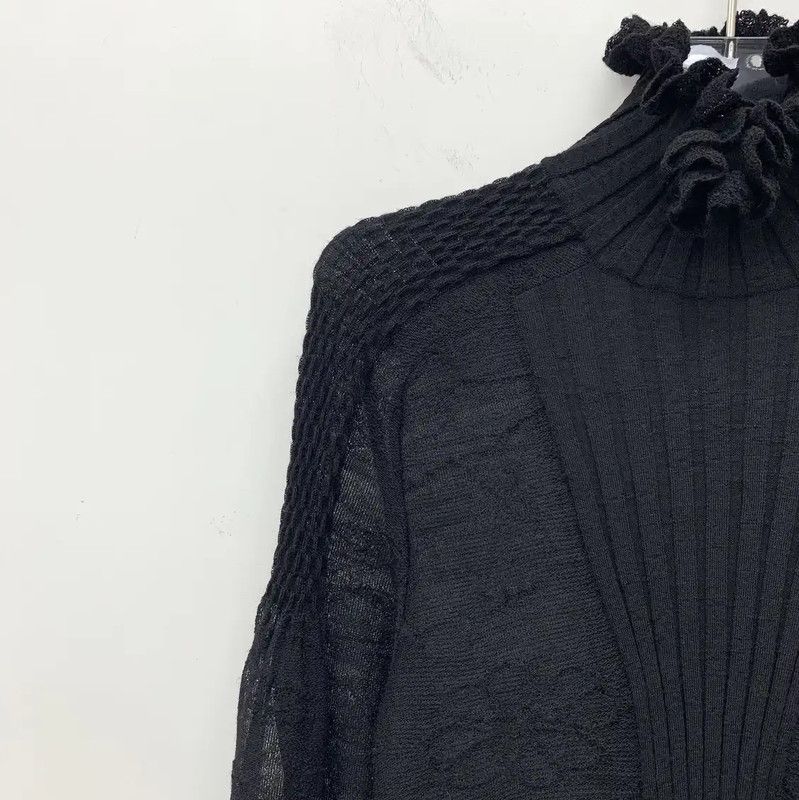 Chanel Chanel Black Wool Long Sleeve Pullover Sweater 0089 Size XS / US 0-2 / IT 36-38 - 3 Thumbnail