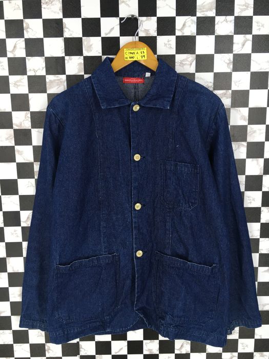 Vintage Denim Workers Jeans Jacket Large Vintage 90's Workwear Denim ...
