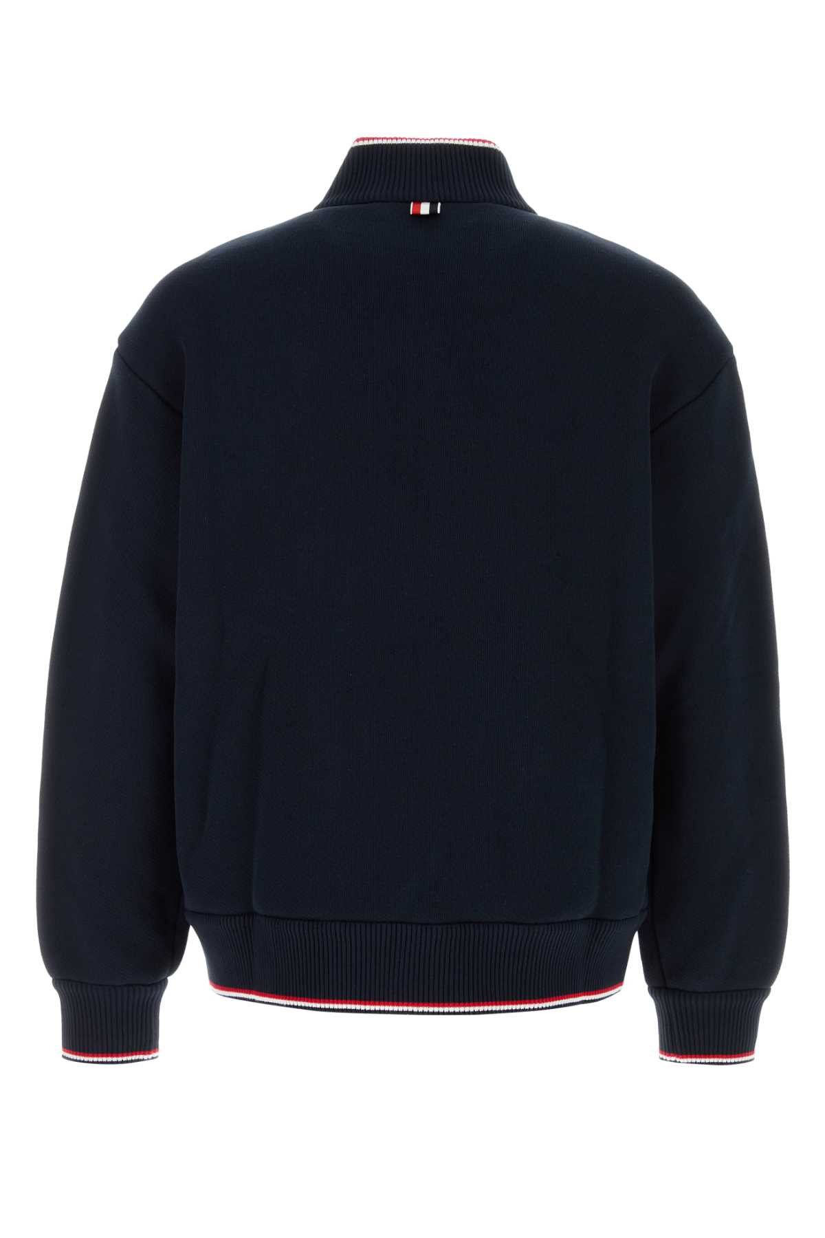Thom Browne Navy Blue Cotton Blend Oversize Jacket Size US M / EU 48-50 / 2 - 2 Thumbnail