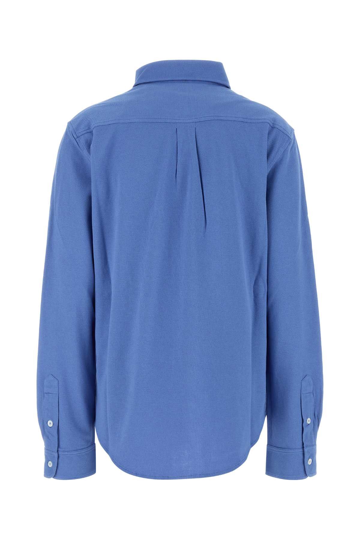 Miu Miu Cerulean Blue Piquet Shirt Size S / US 4 / IT 40 - 2 Thumbnail