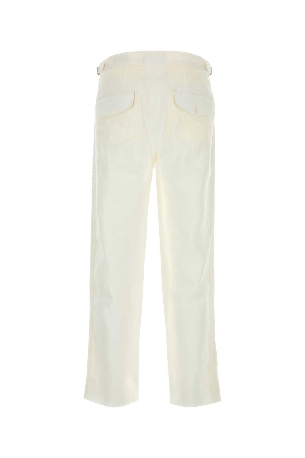Bode White Linen Salt Pant Size US 34 / EU 50 - 2 Thumbnail