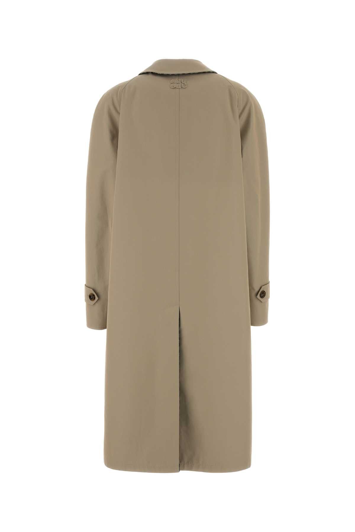 Miu Miu Beige Gabardine Reversible Trench Coat Size XL / US 12-14 / IT 48-50 - 2 Thumbnail