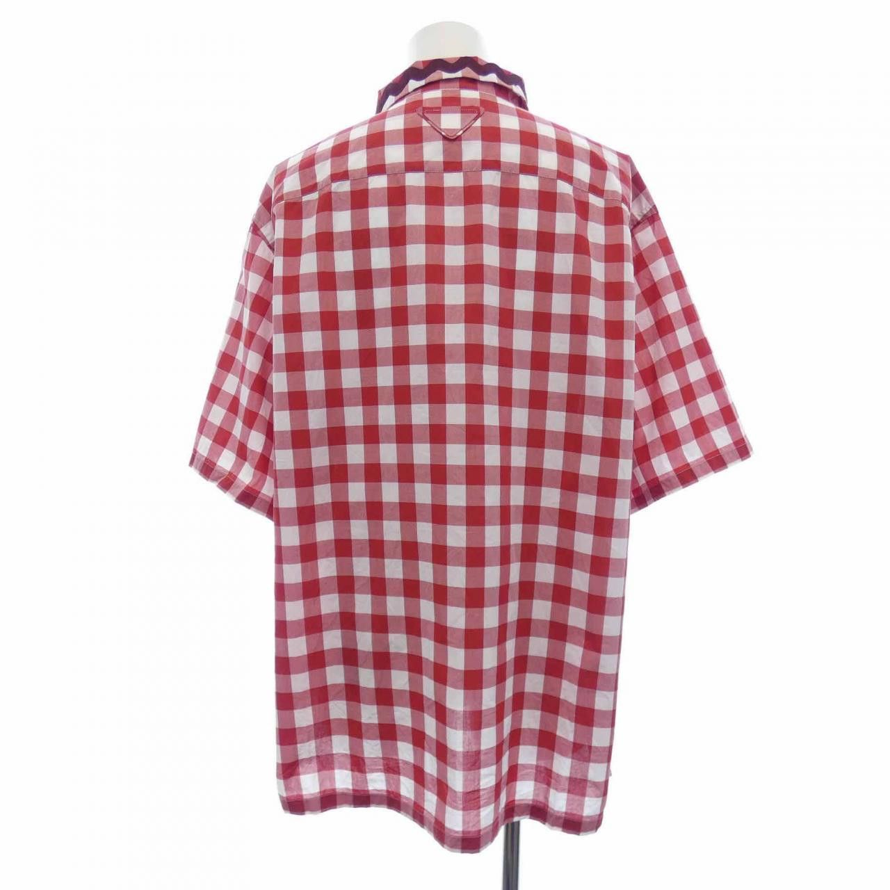 Prada Prada Prada S/S Shirt Cotton Tops UCS434S2311LTR DUTY FREE for USA Size ONE SIZE - 2 Thumbnail