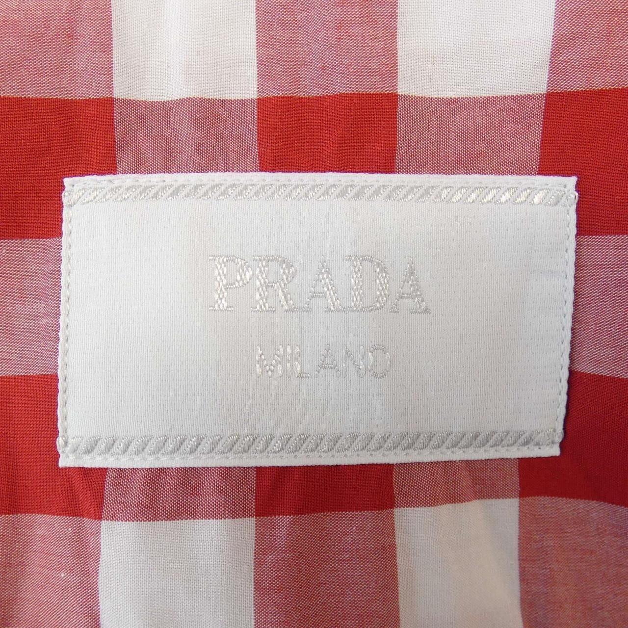 Prada Prada Prada S/S Shirt Cotton Tops UCS434S2311LTR DUTY FREE for USA Size ONE SIZE - 4 Thumbnail