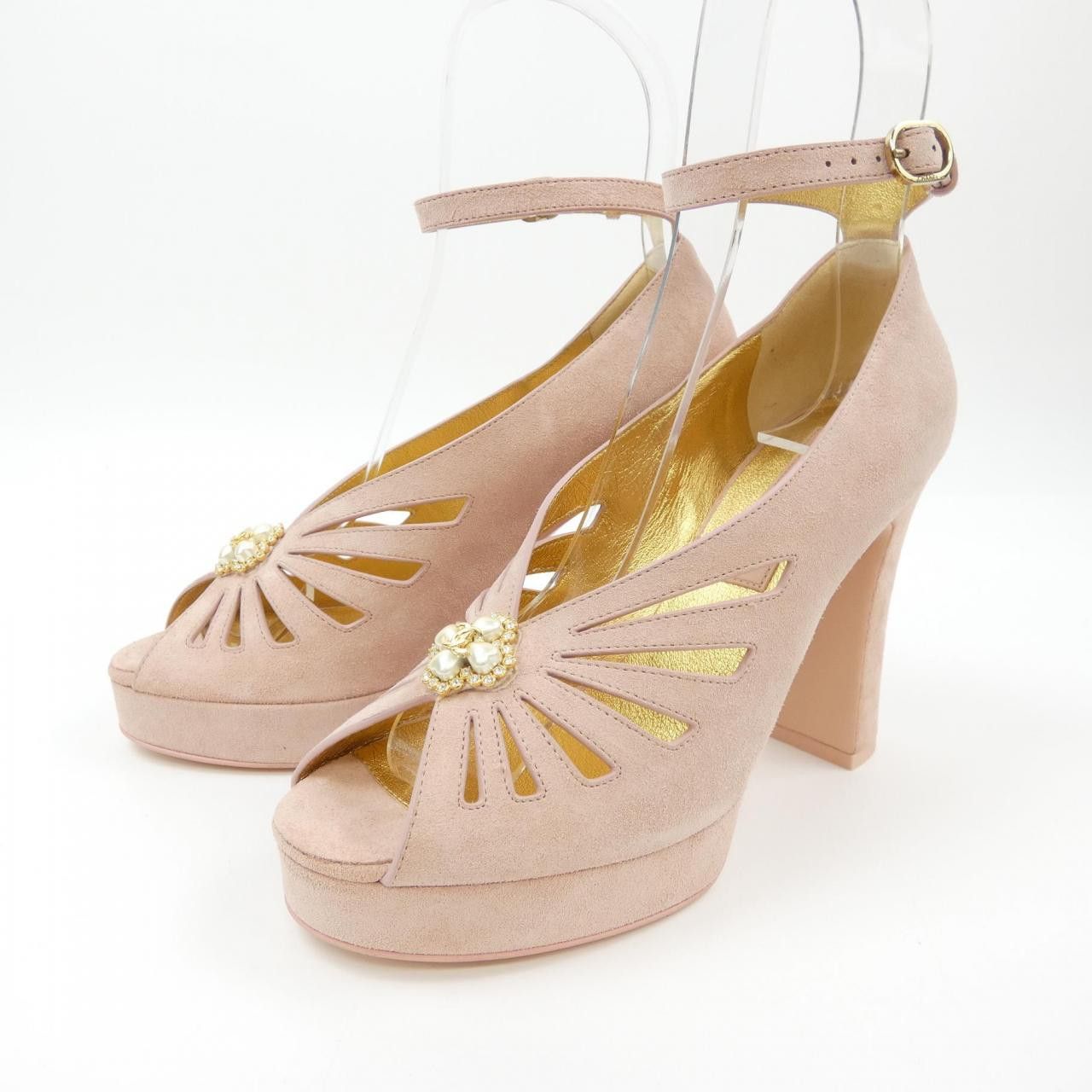 Chanel Chanel Chanel G45455B15154 Suede Calfskin Sandals Suede Shoes G45455B15154 DUTY FREE for USA Size ONE SIZE - 3 Thumbnail