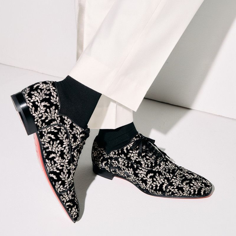 Christian Louboutin greggy chick with silver patterns Size US 12 / EU 45 - 2 Thumbnail