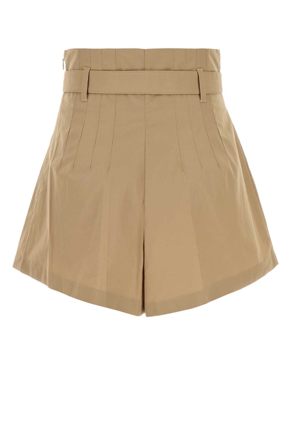 Prada Beige Poplin Shorts Size 28" / US 6 / IT 42 - 2 Thumbnail