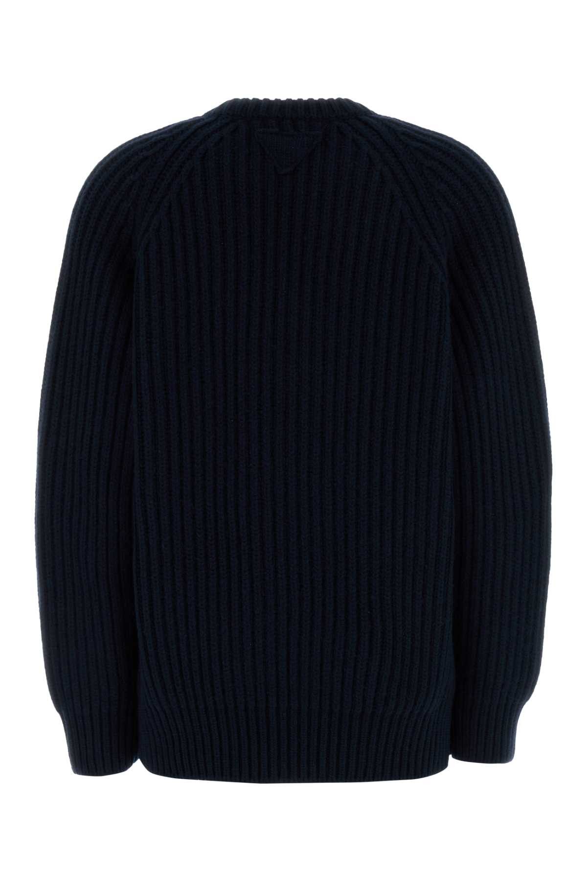 Prada Dark Blue Wool Blend Sweater Size XS / US 0-2 / IT 36-38 - 2 Thumbnail
