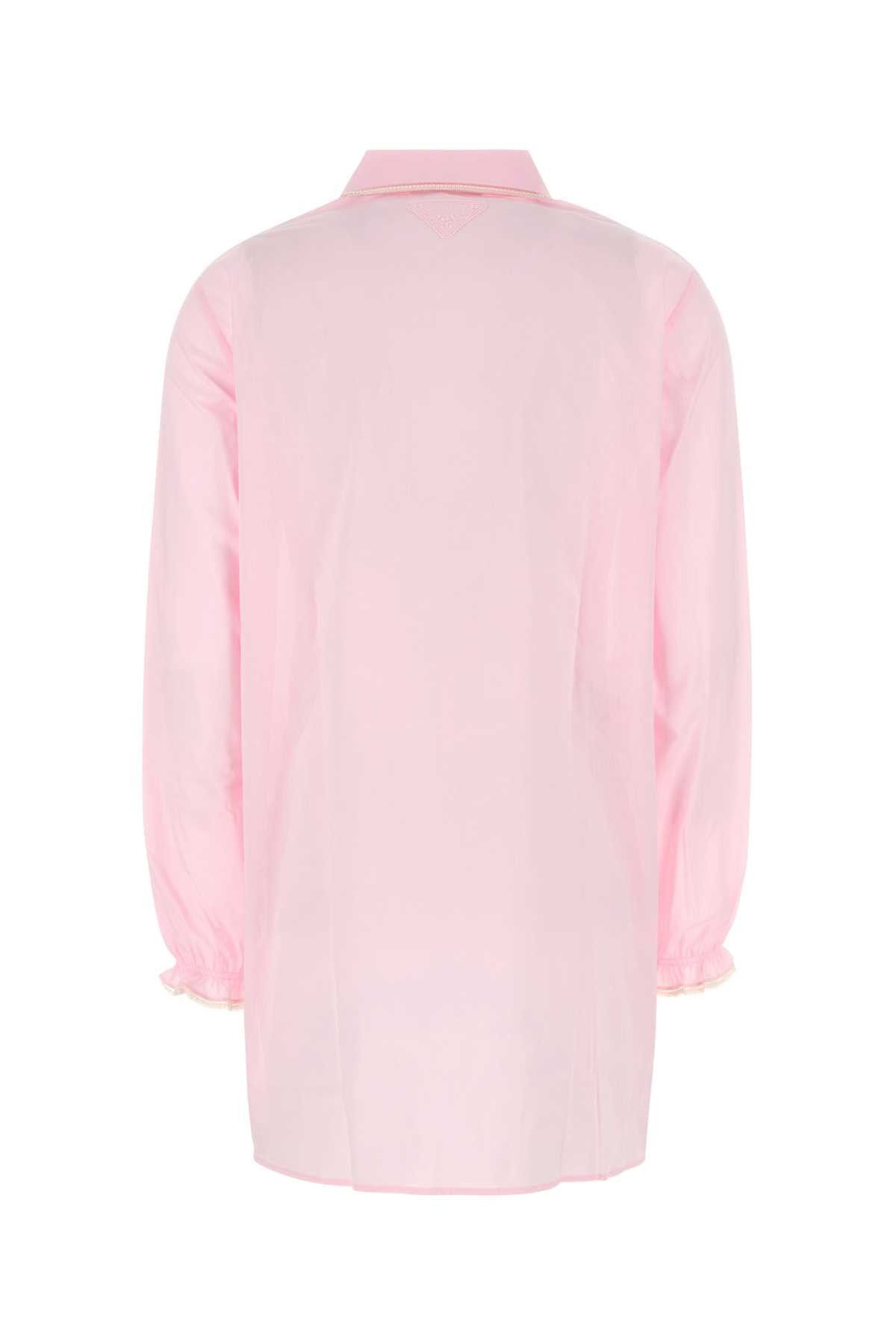 Prada Pink Cotton Blouse Size XS / US 0-2 / IT 36-38 - 2 Thumbnail