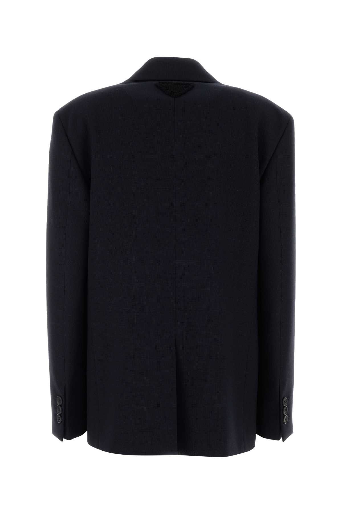 Prada Midnight Blue Wool Blazer Size S / US 4 / IT 40 - 2 Thumbnail