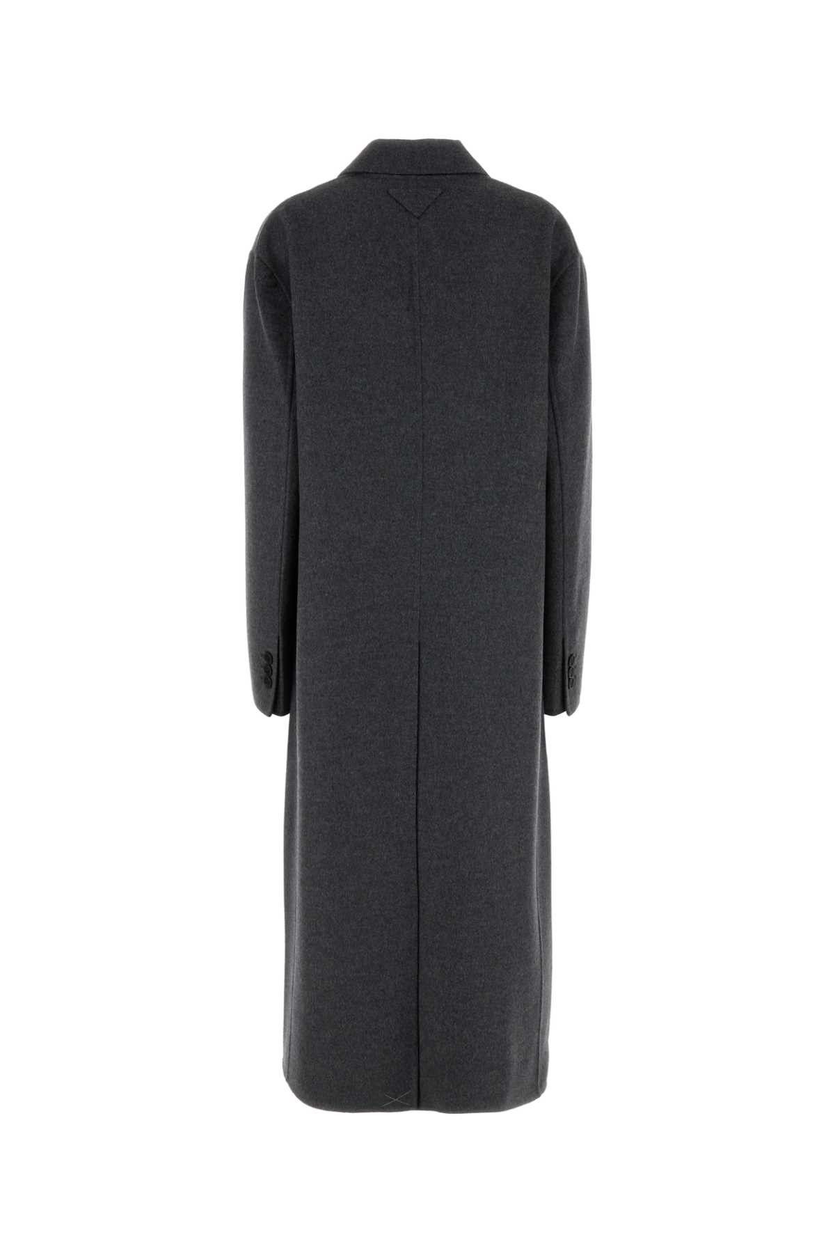 Prada Dark Grey Wool Blend Coat Size M / US 6-8 / IT 42-44 - 2 Thumbnail