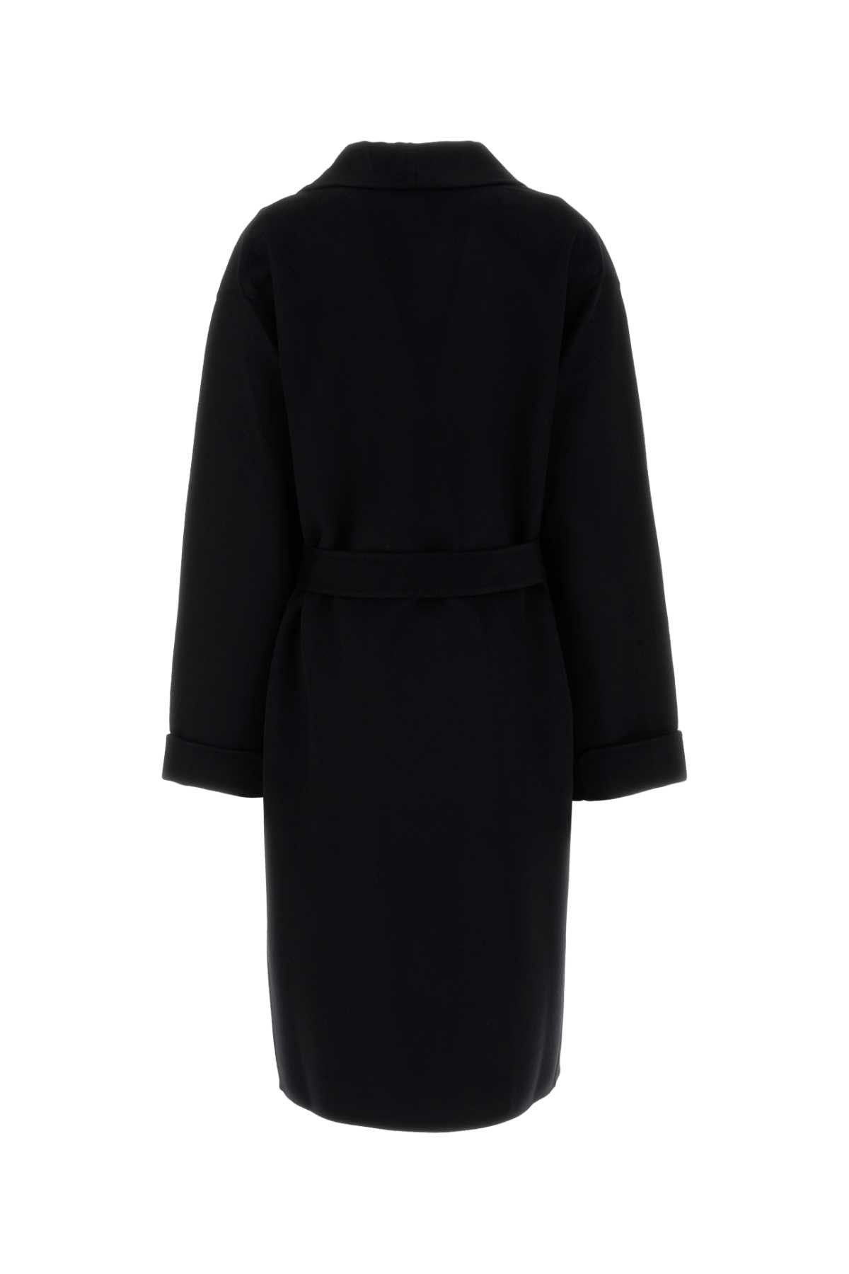 Prada Black Wool Blend Coat Size S / US 4 / IT 40 - 2 Thumbnail