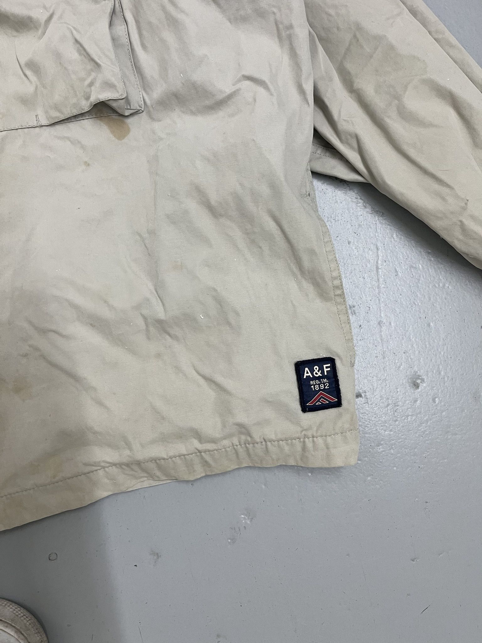 Vintage Vintage Y2K 2000s Abercrombie and Fitch Distressed Hooded Jacket Size XL Size US XL / EU 56 / 4 - 4 Thumbnail