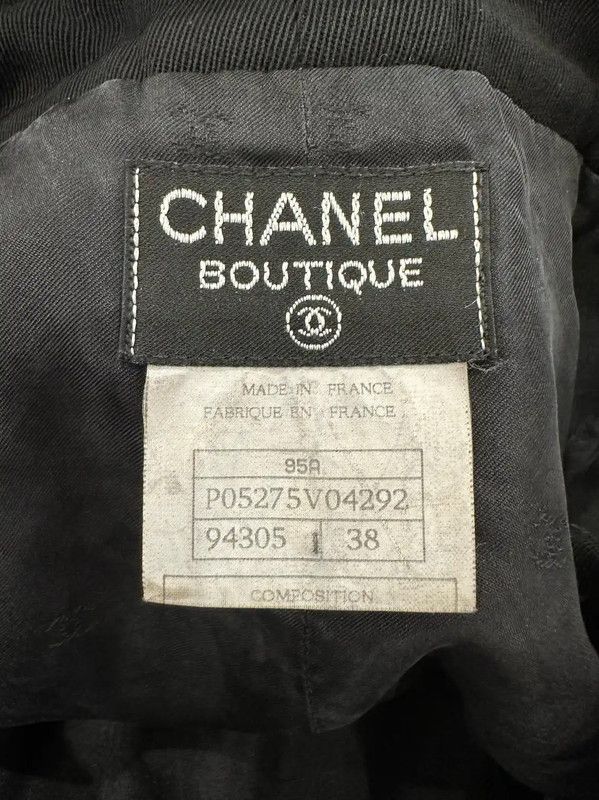 Chanel Chanel Black Wool Women's Shorts 0089 Size 23" - 4 Thumbnail