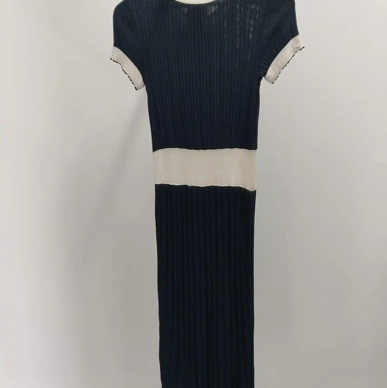 Chanel Chanel Summer Deep Blue Cotton Dress 0089 Size S / US 4 / IT 40 - 2 Thumbnail