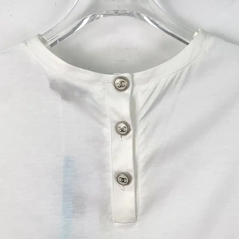 Chanel Chanel White Cotton Dress for Women 0089 Size S / US 4 / IT 40 - 5 Thumbnail