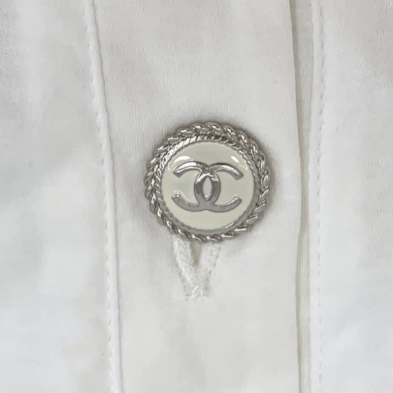 Chanel Chanel White Cotton Dress for Women 0089 Size S / US 4 / IT 40 - 6 Thumbnail