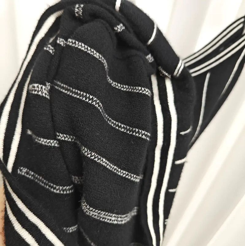 Chanel Chanel Black Striped Wool Short Sleeve Top 0089 Size S / US 4 / IT 40 - 6 Thumbnail