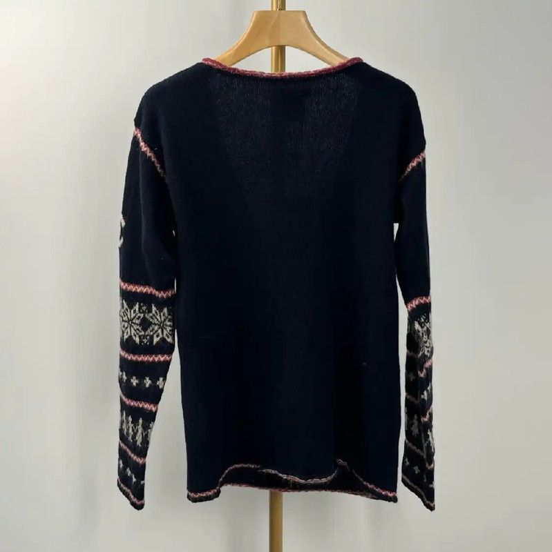 Chanel Chanel Navy Wool Sweater for Women 0089 Size M / US 6-8 / IT 42-44 - 2 Thumbnail