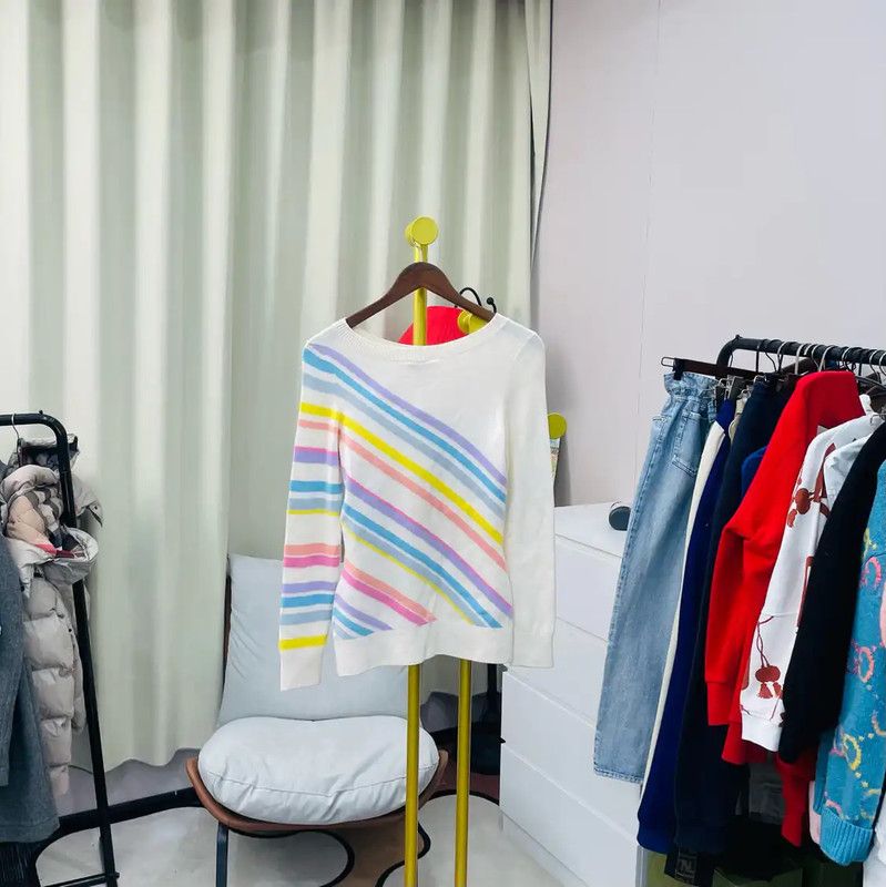 Chanel Chanel Colorful Striped Cashmere Sweater for Women 0089 Size XS / US 0-2 / IT 36-38 - 2 Thumbnail