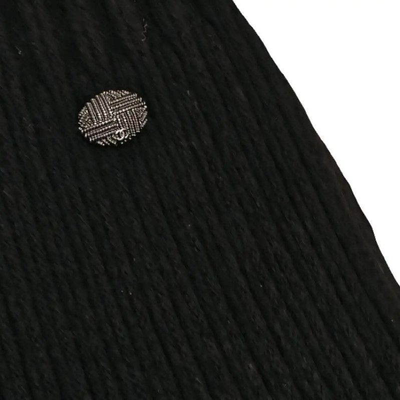 Chanel Chanel Black Wool Blend Midi Dress for Women 0089 Size XS / US 0-2 / IT 36-38 - 3 Thumbnail