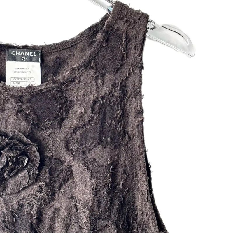 Chanel Chanel Gray Cotton Blend Dress 0089 Size S / US 4 / IT 40 - 3 Thumbnail