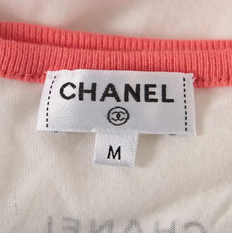 Chanel Chanel Cotton Mix White Graphic T-Shirt 0089 Size M / US 6-8 / IT 42-44 - 3 Thumbnail