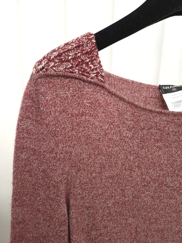Chanel Chanel Red Cashmere Dress for Autumn 0089 Size S / US 4 / IT 40 - 4 Thumbnail