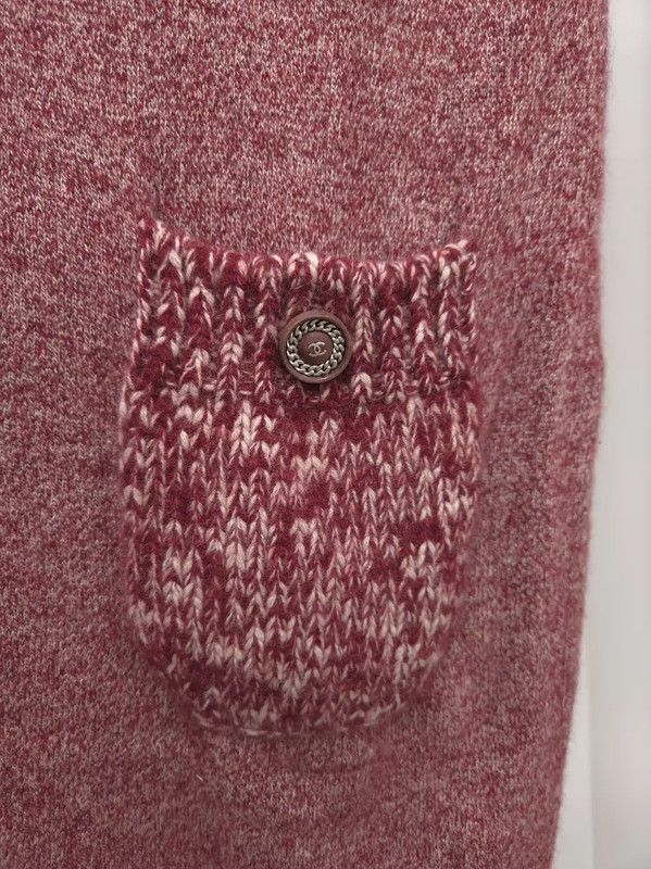 Chanel Chanel Red Cashmere Dress for Autumn 0089 Size S / US 4 / IT 40 - 2 Thumbnail