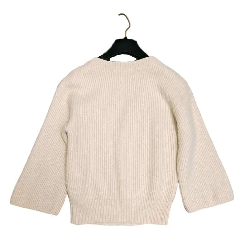 Chanel Chanel Beige Cashmere Long Sleeve Sweater 0089 Size XS / US 0-2 / IT 36-38 - 2 Thumbnail