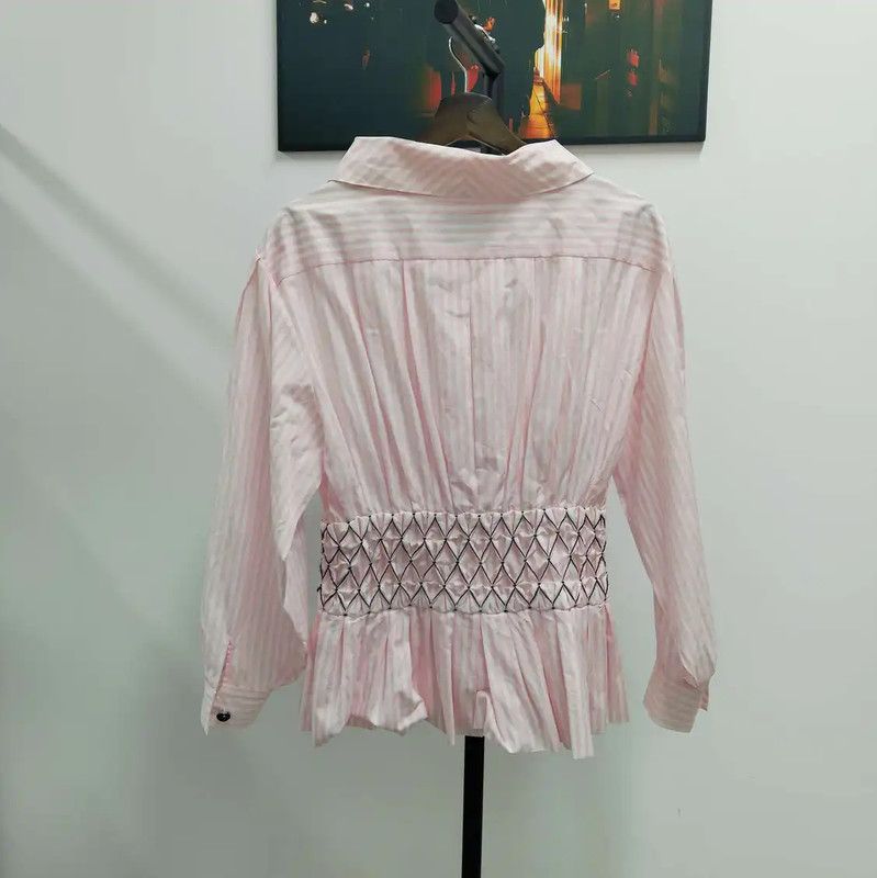 Chanel Chanel Pink Cotton Long Sleeve Shirt 0089 Size M / US 6-8 / IT 42-44 - 2 Thumbnail