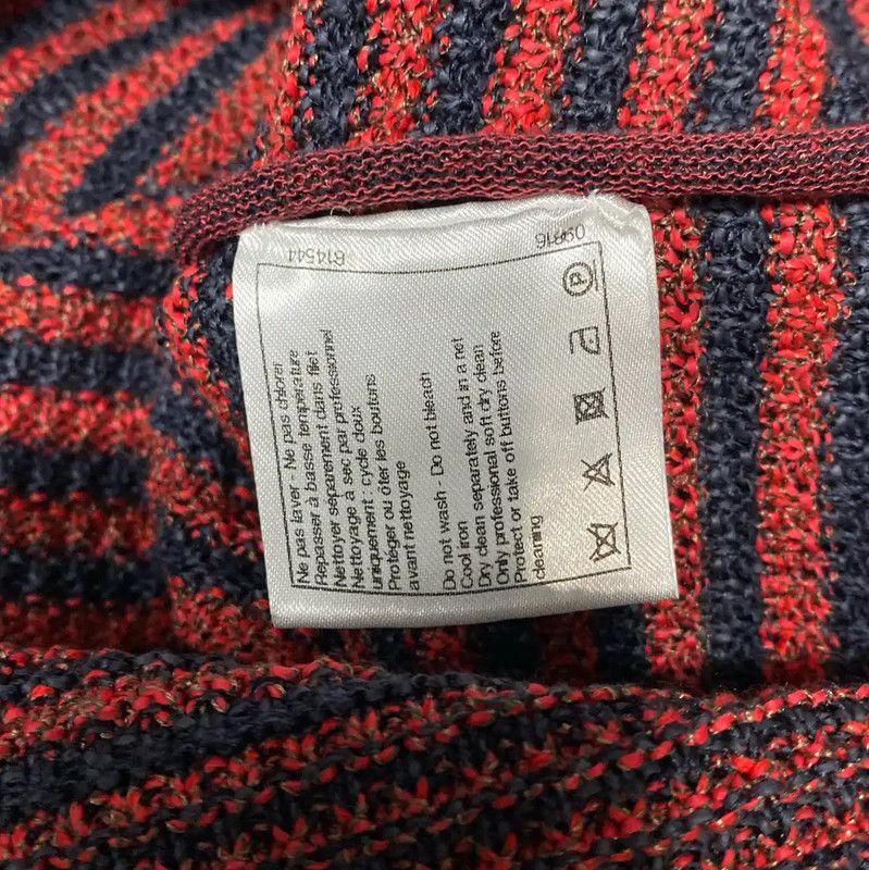 Chanel Chanel Red and Brown Striped Jacket 0089 Size ONE SIZE - 6 Thumbnail