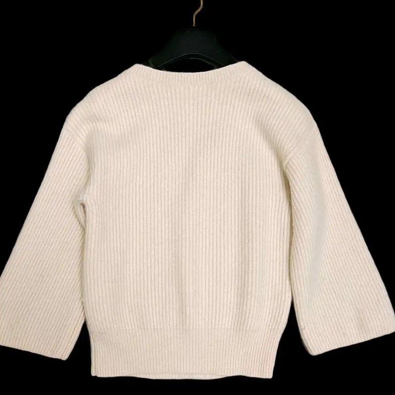 Chanel Chanel Cream Cashmere Long Sleeve Sweater 0089 Size M / US 6-8 / IT 42-44 - 2 Thumbnail
