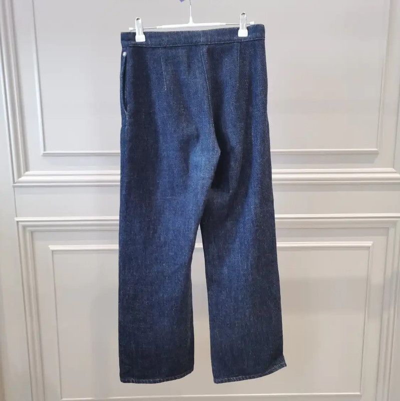 Chanel Chanel Summer Dark Blue Cotton Denim Pants 0089 Size 23" - 2 Thumbnail