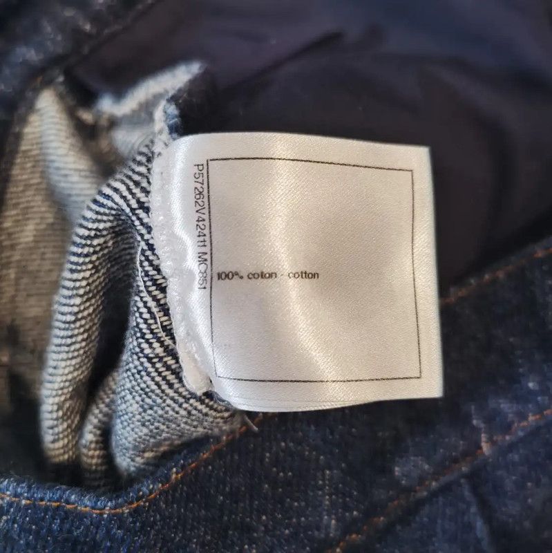 Chanel Chanel Summer Dark Blue Cotton Denim Pants 0089 Size 23" - 4 Thumbnail