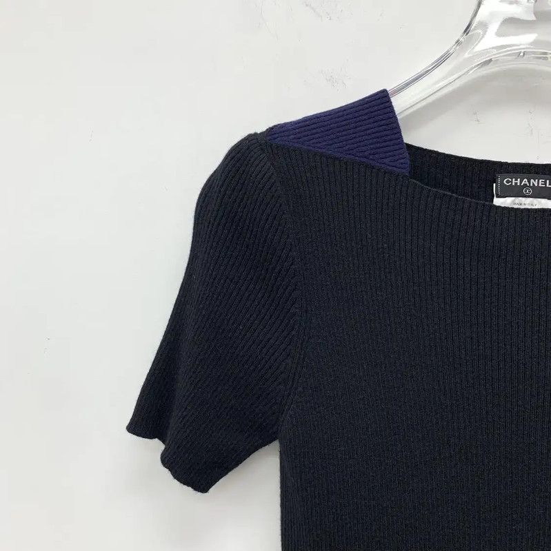 Chanel Chanel Black Wool Dress for Women 0089 Size XS / US 0-2 / IT 36-38 - 3 Thumbnail