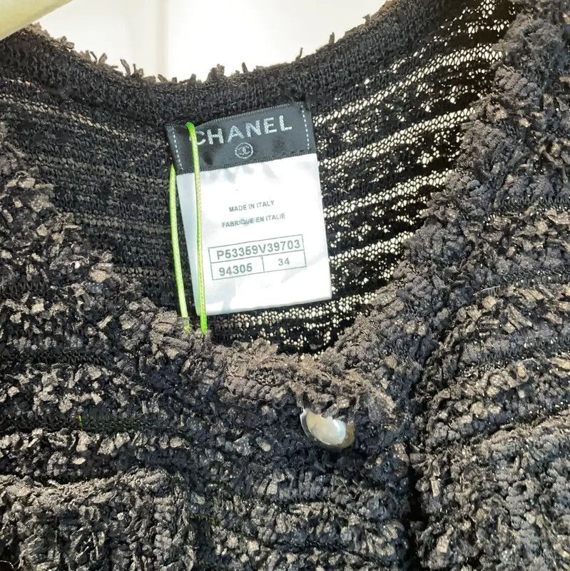 Chanel Chanel Black Knit Dress Size S 0089 Size S / US 4 / IT 40 - 4 Thumbnail