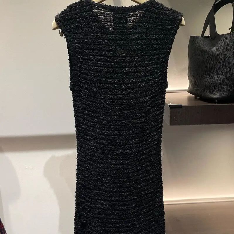 Chanel Chanel Black Knit Dress Size S 0089 Size S / US 4 / IT 40 - 2 Thumbnail