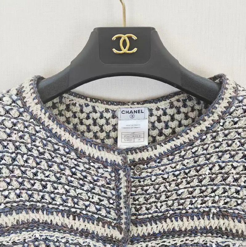 Chanel Chanel Multicolor Cotton Blend Cardigan 0089 Size M / US 6-8 / IT 42-44 - 3 Thumbnail