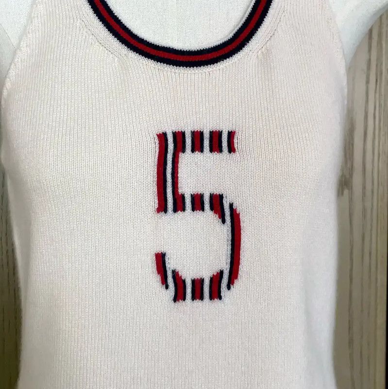 Chanel Chanel Summer White Cashmere Sleeveless Top 0089 Size S / US 4 / IT 40 - 6 Thumbnail