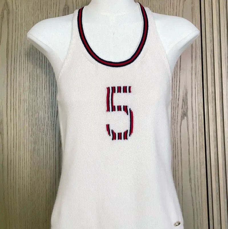 Chanel Chanel Summer White Cashmere Sleeveless Top 0089 Size S / US 4 / IT 40 - 4 Thumbnail