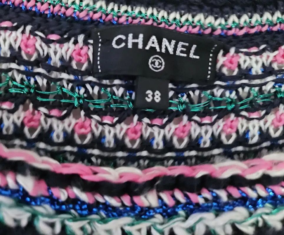 Chanel Chanel Spring Autumn Color Block Short Sleeve Top 0089 Size M / US 6-8 / IT 42-44 - 3 Thumbnail