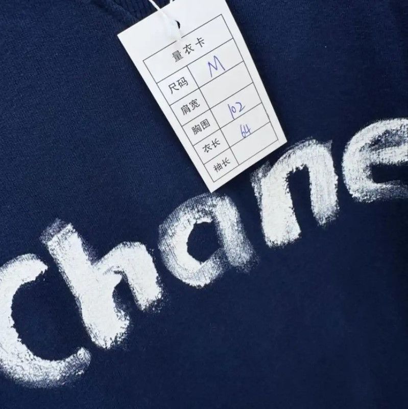 Chanel Chanel Blue Cotton Long Sleeve Sweatshirt 0089 Size M / US 6-8 / IT 42-44 - 3 Thumbnail